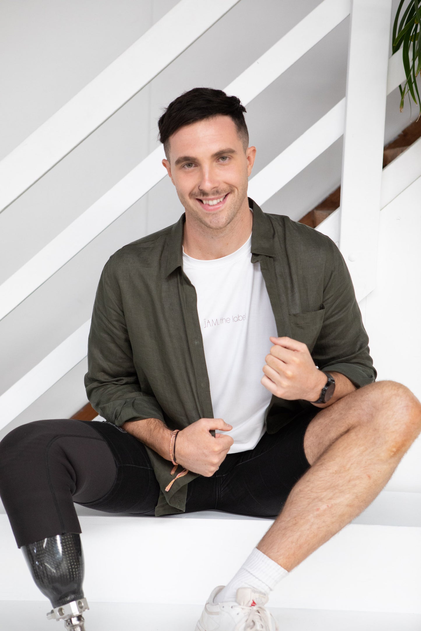 Masc. Linen Shirt - Olive