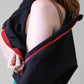 Cropped Neoprene Zip Pullover