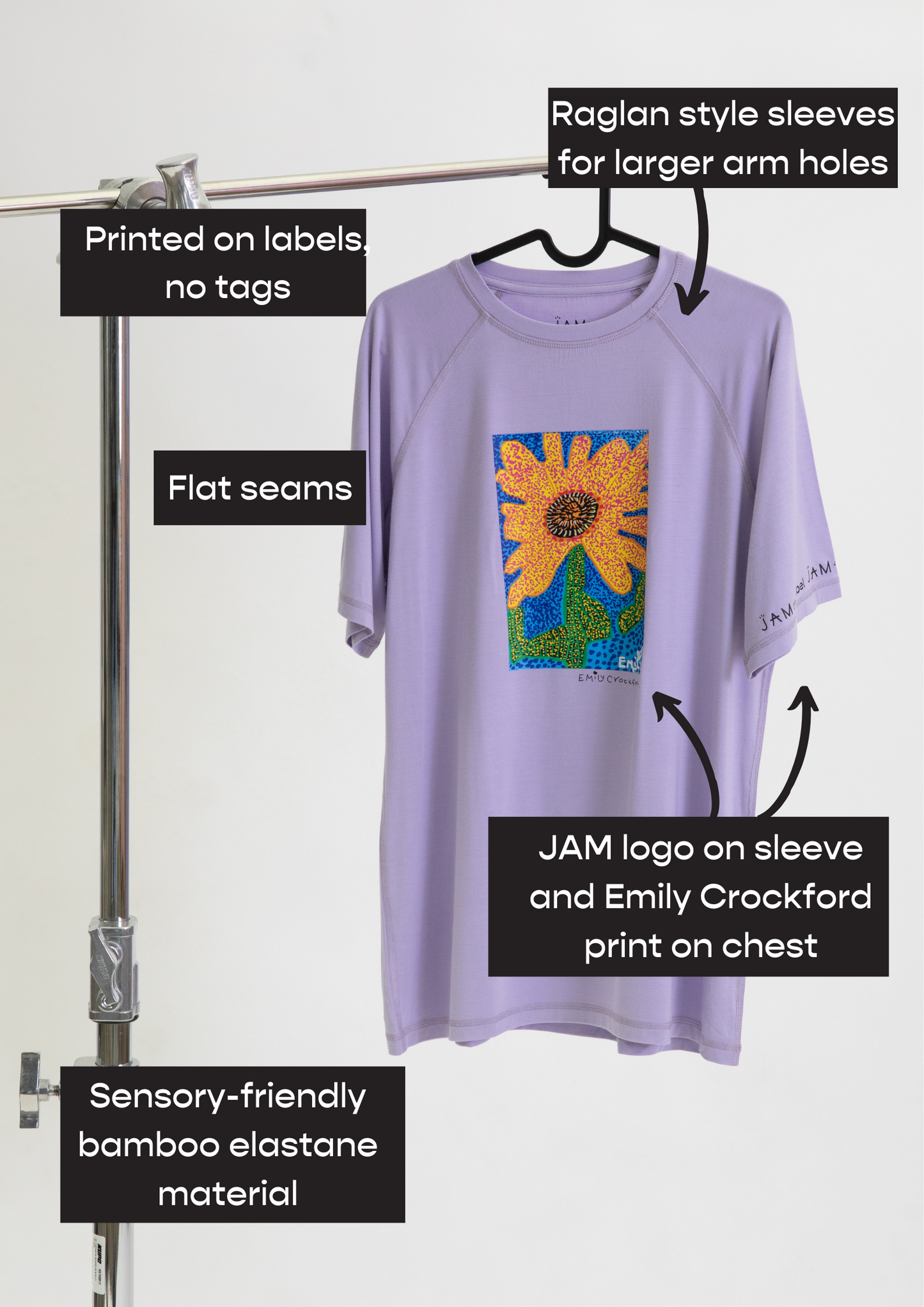 Sunflower Raglan Tee - Emily Crockford Collaboration